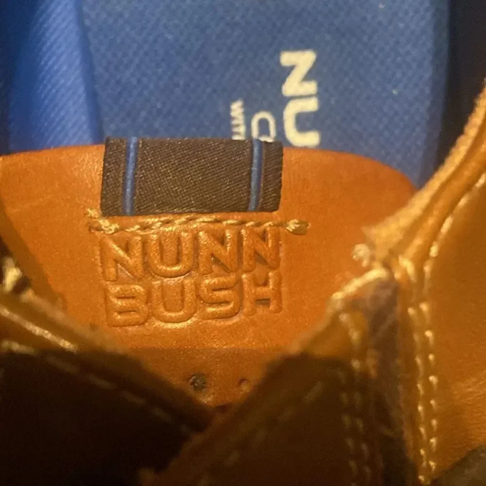 Nunn Bush Men’s Sz 10W NewHaven Oxfords Cap Toe  Leather Business Casual Shoes
